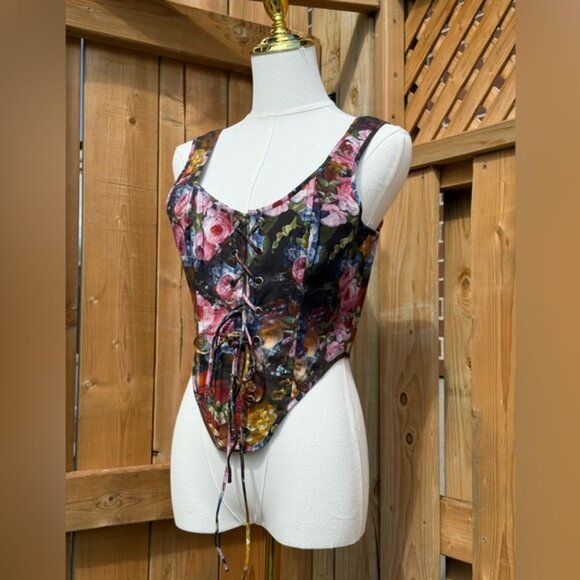 🆕 SELKIE 🧿 NWOT Genevieve Duchess Corset, Still Life Portrait - Sz L - Picture 4 of 16